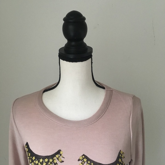 Chaser glitter eyelash & lip pink tee XS - Picture 3 of 8